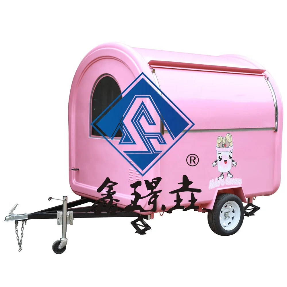 Hole-sale price mobile hotdog food trucks mobile frp food truck frozen food delivery truck