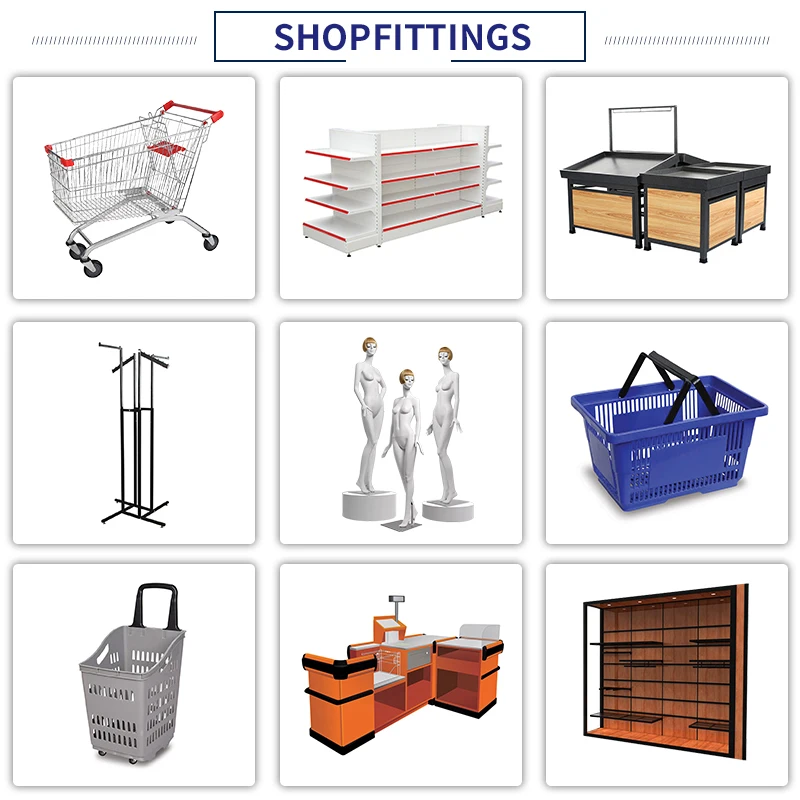 Widely Used Supermarket Shopping Trolley Cart Series Safety Coin Lock