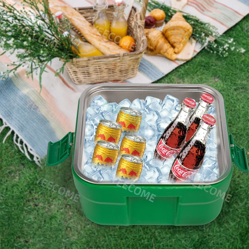 YJM2050 Capacity 2.5+5+10L Factory Hot Sale luxury food warmer set casserole set Insulation and cold  food warmer sets of 3