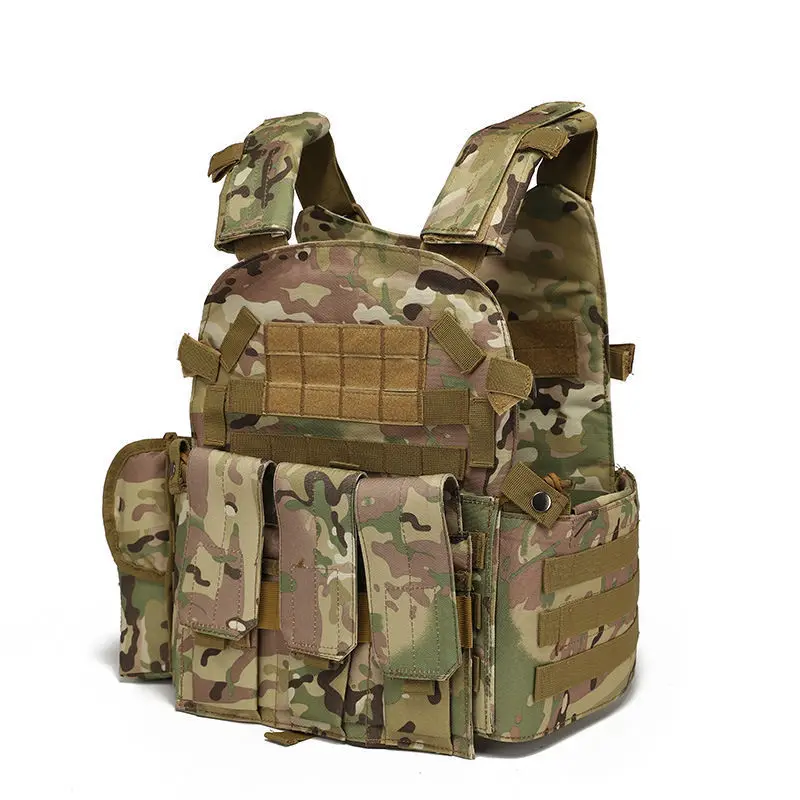 Tactical Lightweight Adjustable Outdoor Training Quick Release Plate Carrier Safety Camouflage Molle 6094Tactical Vest