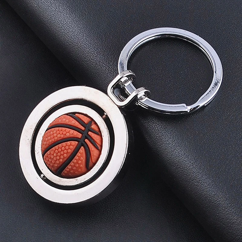 3D rotate Crafts golf keychain futbol baloncesto keyring American football basketball football key chain metal football keychain