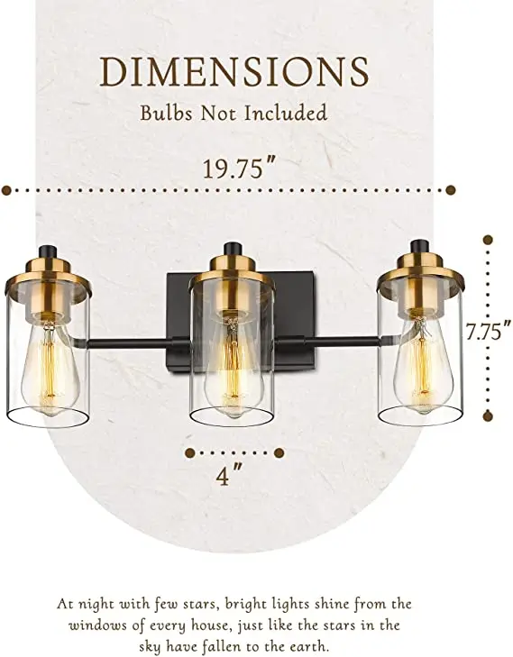 Factory Directly Wholesale Hotel Bathroom European Style Glass Vanity Light Wall Mounted Lights Interior