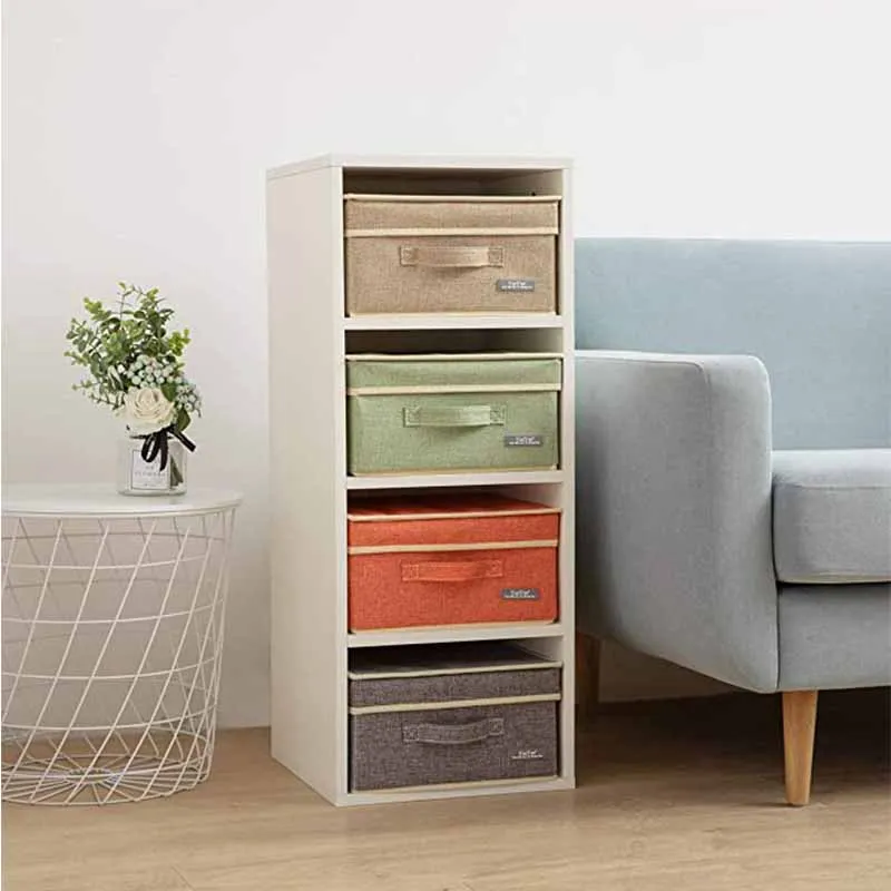 polyester storage bin with name card, storage personal articles