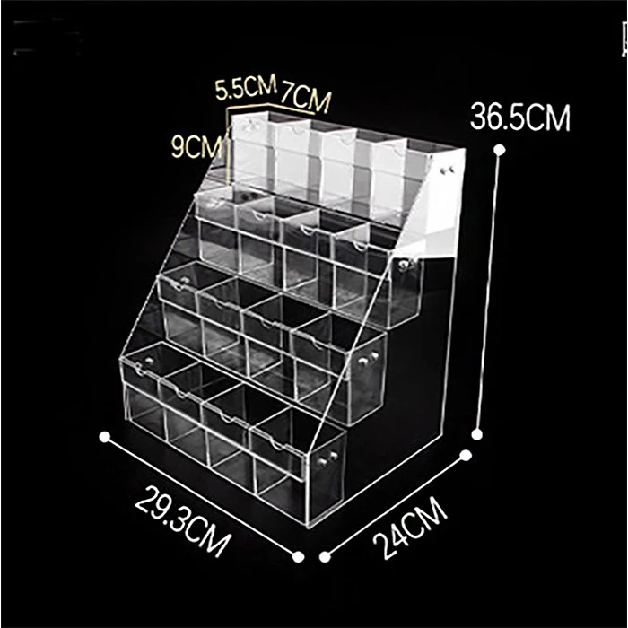 Custom Tier Clear Acrylic Pen Display Holder Rack With Price Tag Pocket Pen Organizer For Shopping Mall Supermarket