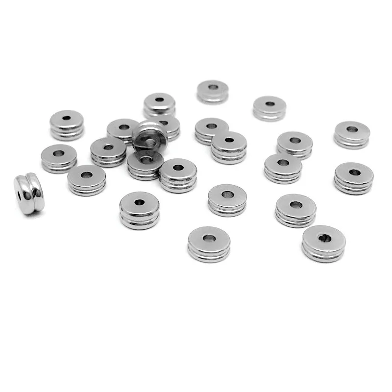 Diy Wholesale DIY Accessories Stainless Steel double Spacer bead loose beads Charms beads for jewelry making