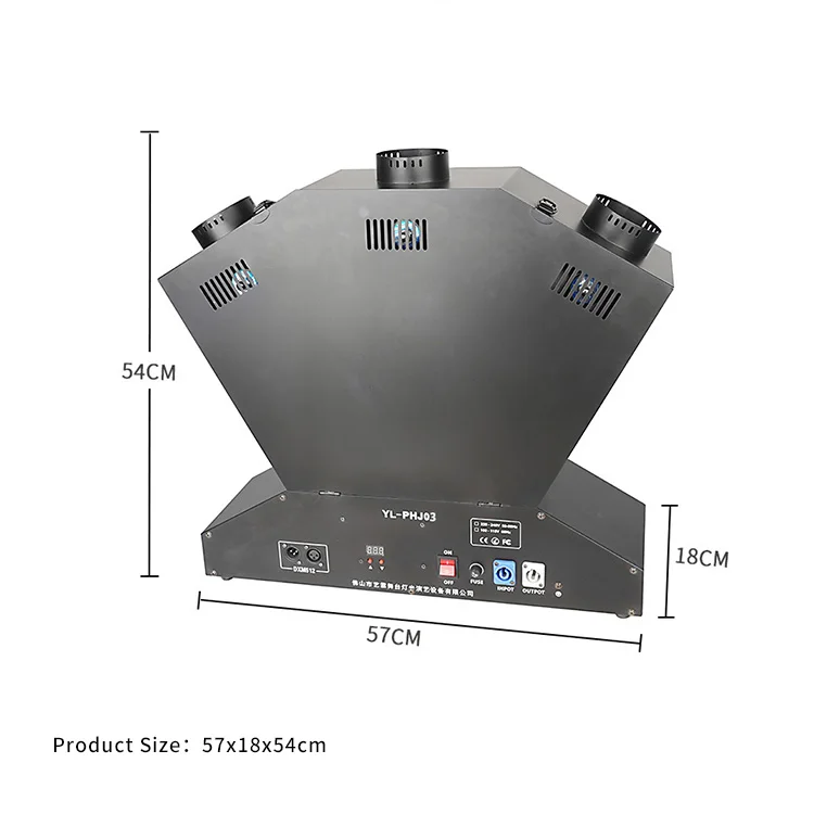 DMX Fire Thrower High Quality Corners Fireworks Machine Spray Sparkles DMX512 Three Heads Real Stage Effect Fire Machine