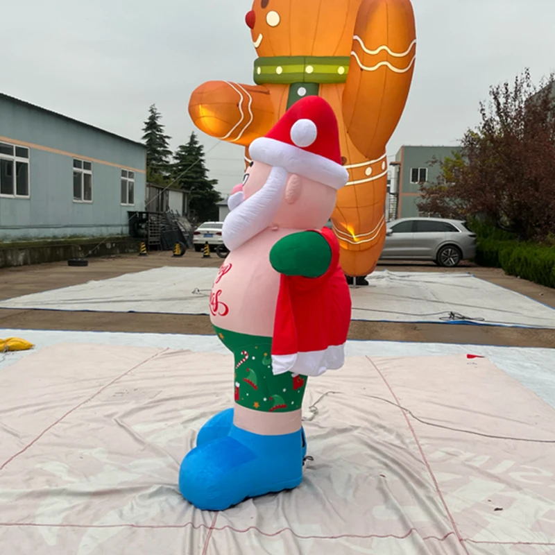 Indoor Activity 2.5m Funny Blow Up Father Christmas Party Interesting Large Inflatable Cartoon Christmas Santa Claus