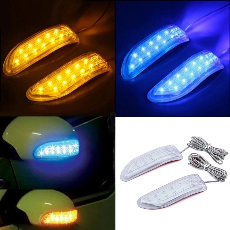 Новый автомобиль 2x янтарные SMD 13LED 12V боковые зеркала заднего вида указатели