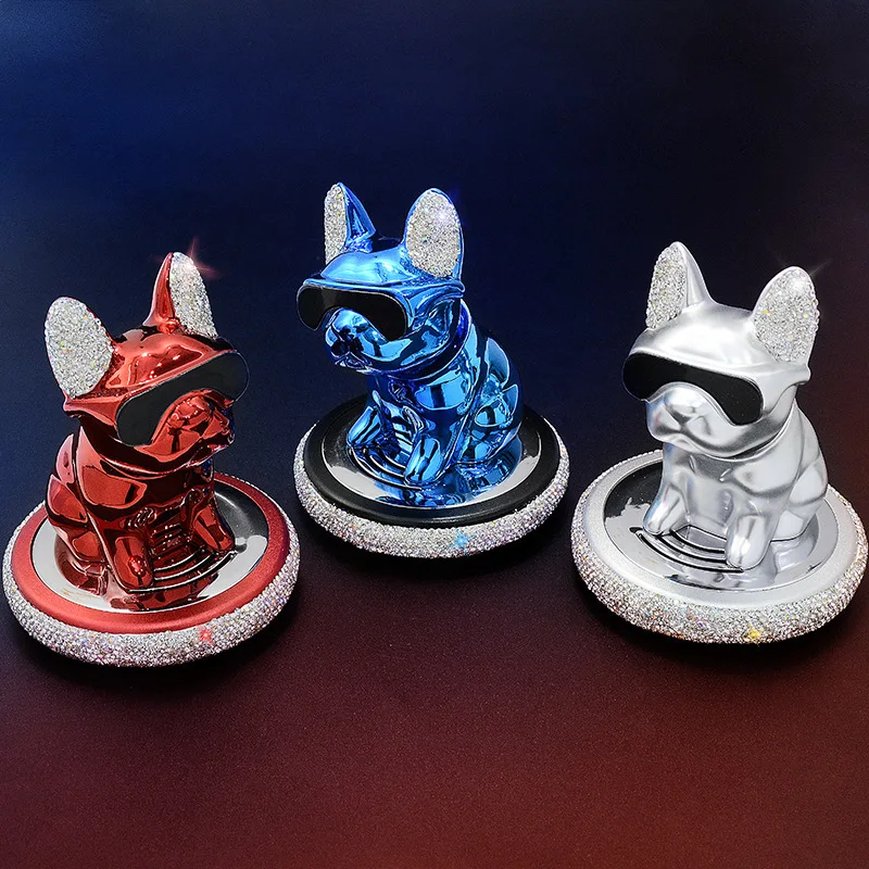 American Bulldog Car Air Freshener French Bully Dog Aromatherapy Humidifier Perfume Refill Fragrance Outlet Capsule Diffuser