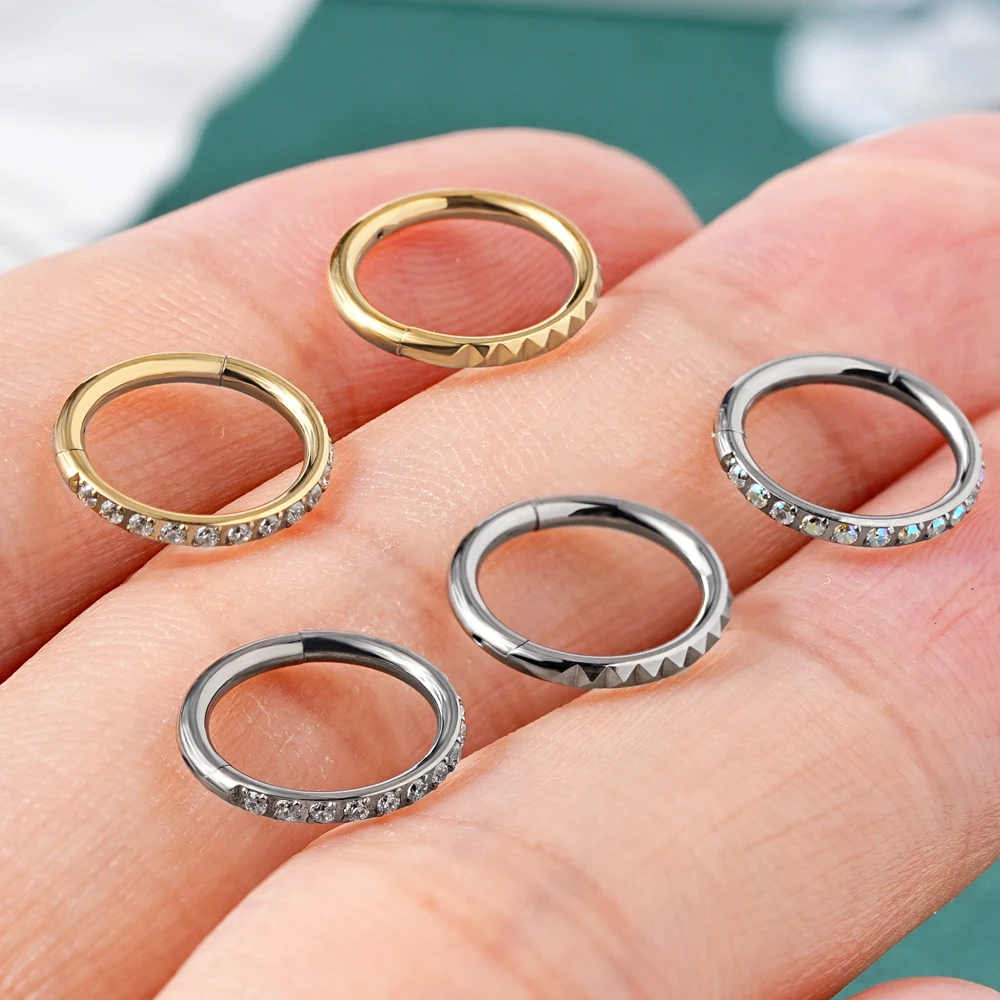 Fashion nickel free hypoallergenic piercing titanium hoop nose rings titanium body jewelry Piercings Ring Nose Piercing Jewelry