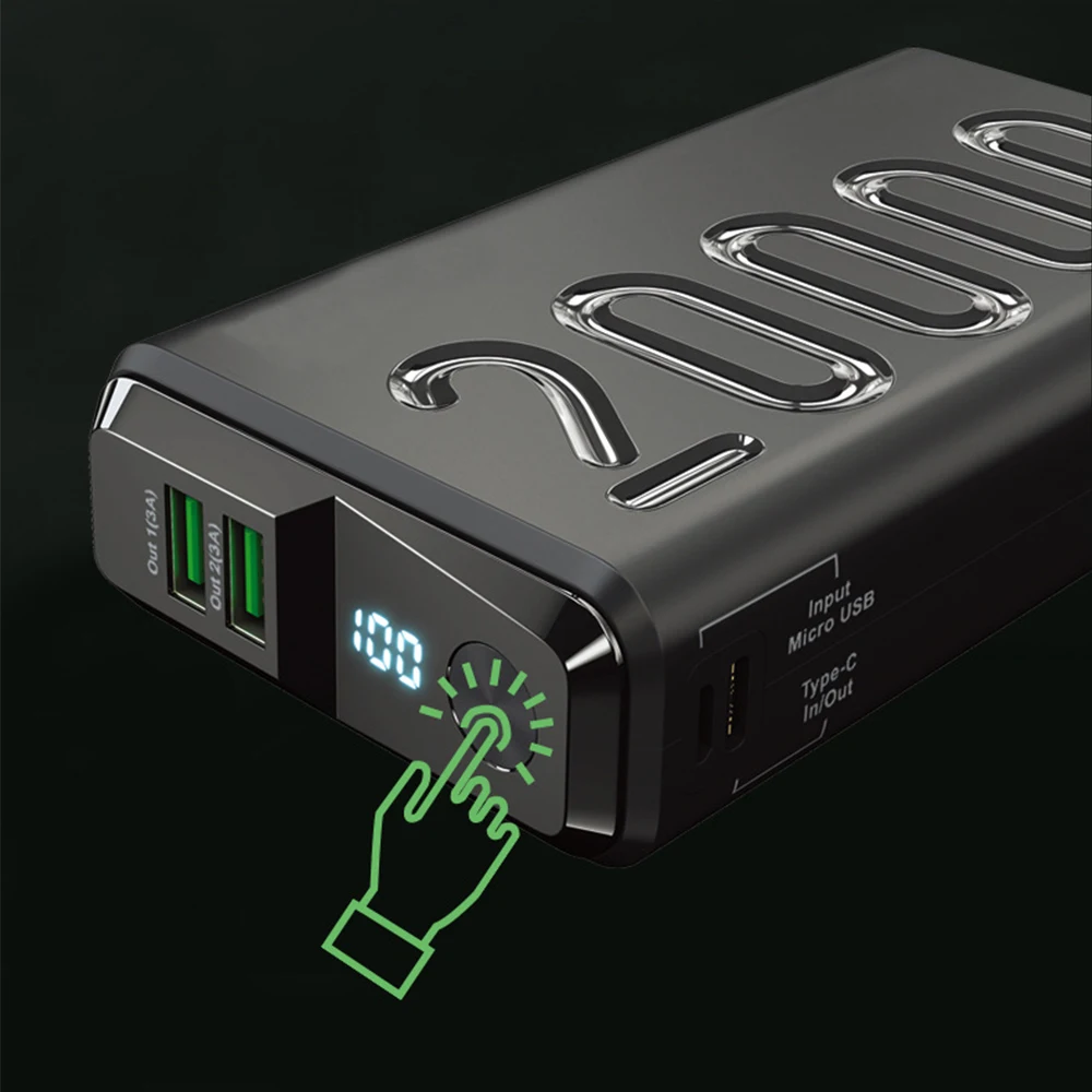  Многофункциональный type-c PD 18 Вт QC 3 0 10000 мАч 20000 30000 быстрая зарядка большой мощный внешний аккумулятор для электроники