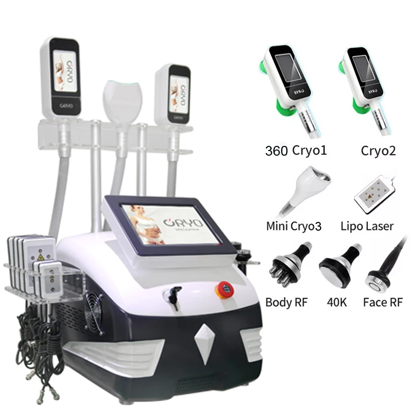 Body Contouring 360 Cryo Lipo Laser Cavitation RF Slimming Machine Portable Cryolipolysis Cryotherapy Machine