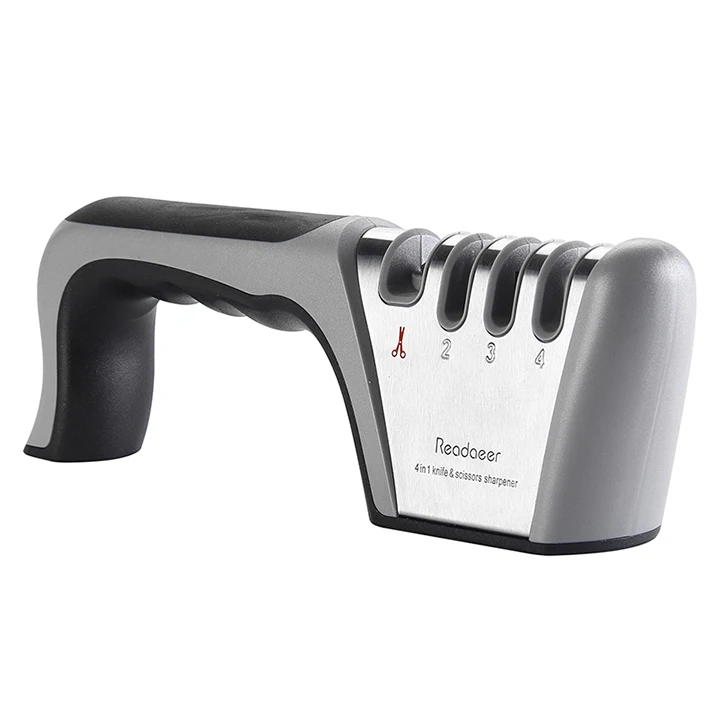 
Amazon Hot Sell 4 stage Knife Sharpener Tool for Straight and Serrated Knives and Scissors 