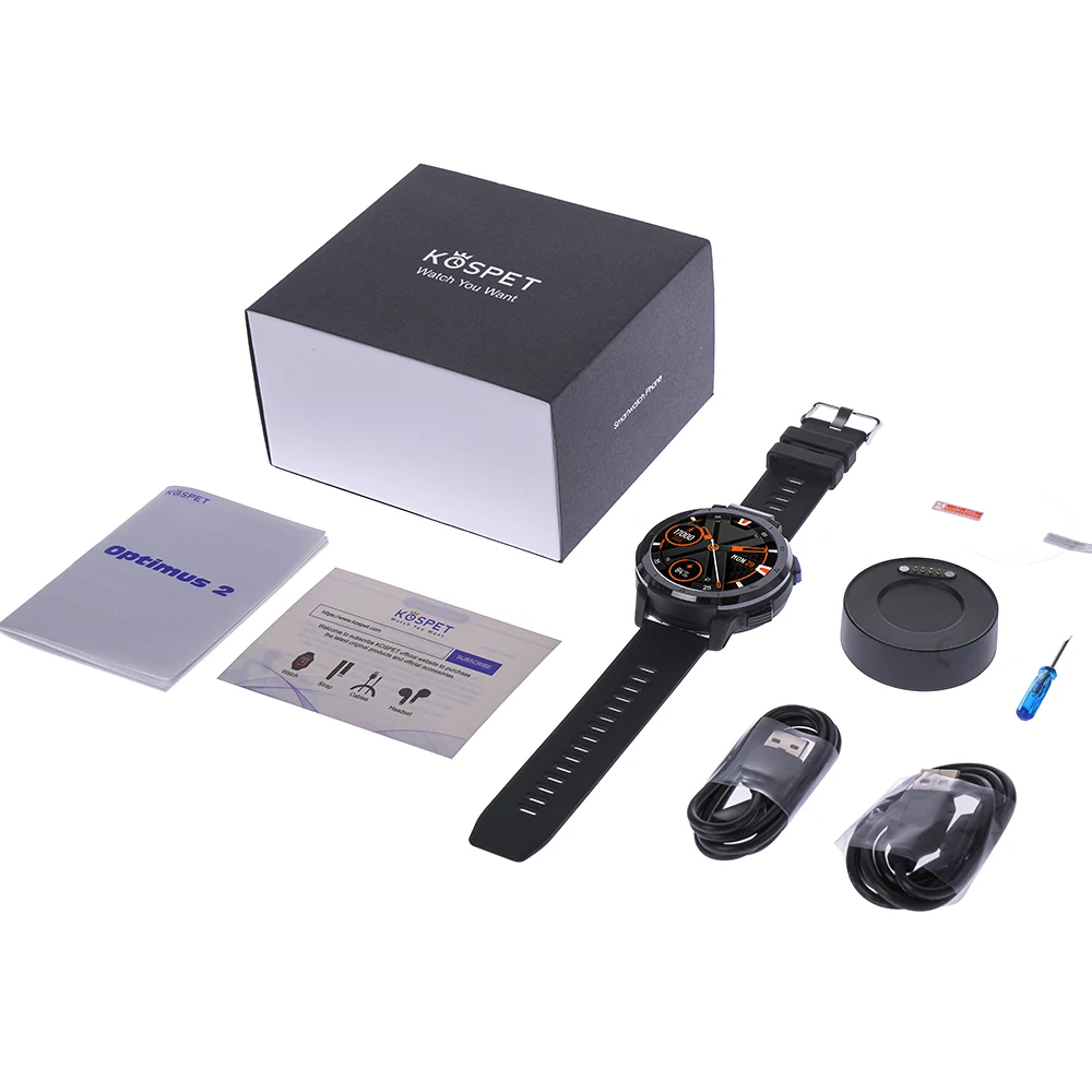 Смарт-часы Kospet Optimus 2 4G LTE Helio P22 13 МП 4 + 64