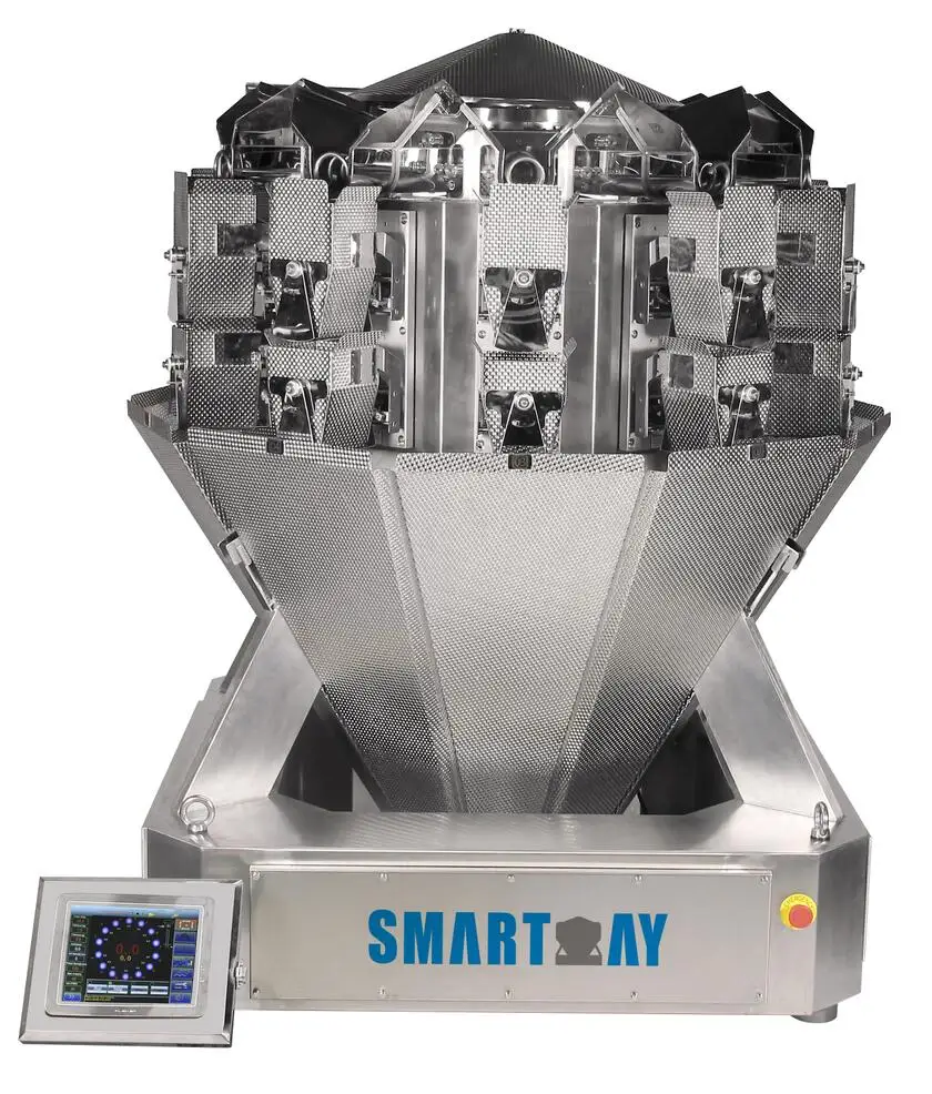 Ip65 waterproof food grade mix salad packaging machine with multihead weigher