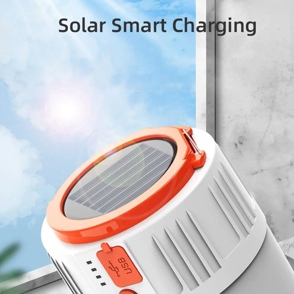 Led Camping Lantern lamp outdoor Portable USB Rechargeable  Multifunctional Solar Camping lights