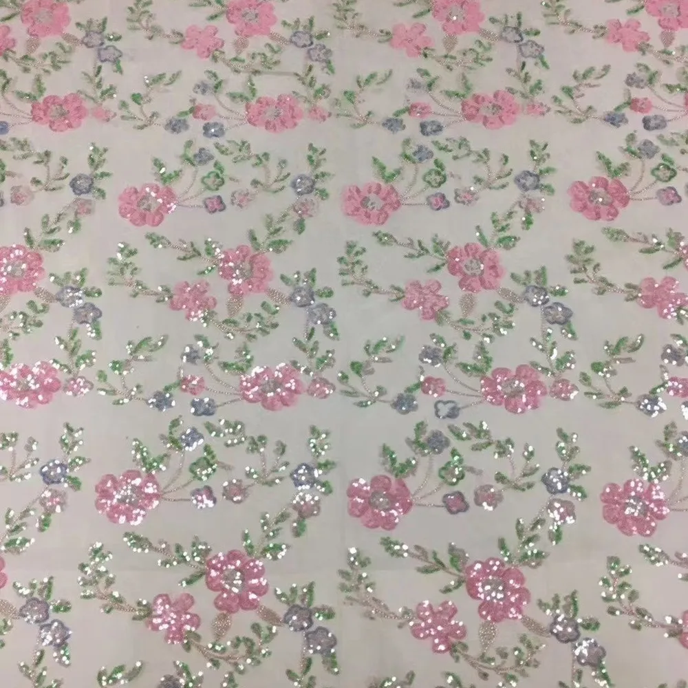 2023 beads sequins fabric, Luxury heavy handmade beaded embroidery fabric for bridal/chic beading fabric