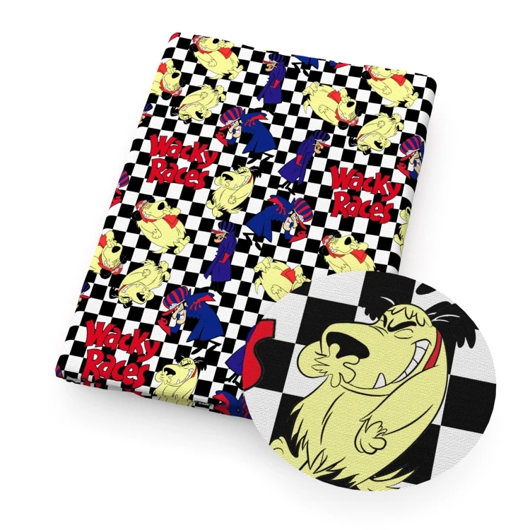 Cartoon Dog Character Printed 100% Pure Cotton Fabric 50x145cm for Tissue Sewing Quilting Fabric Needlework Material DIY 48373