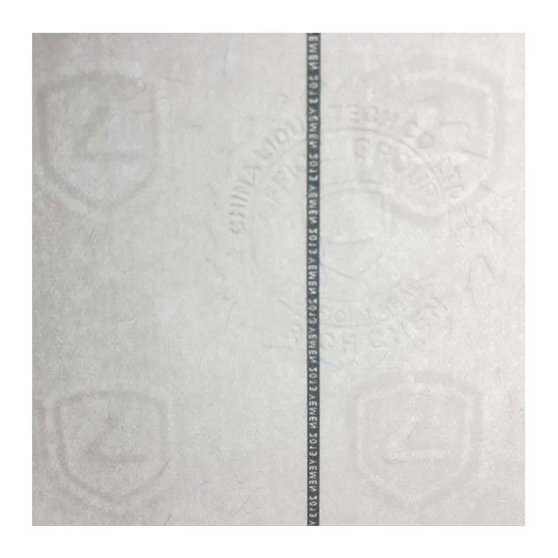 Watermark Paper with Security Thread Made from Virgin Wood Pulp with High Waterproof Used for UV Offset Printing