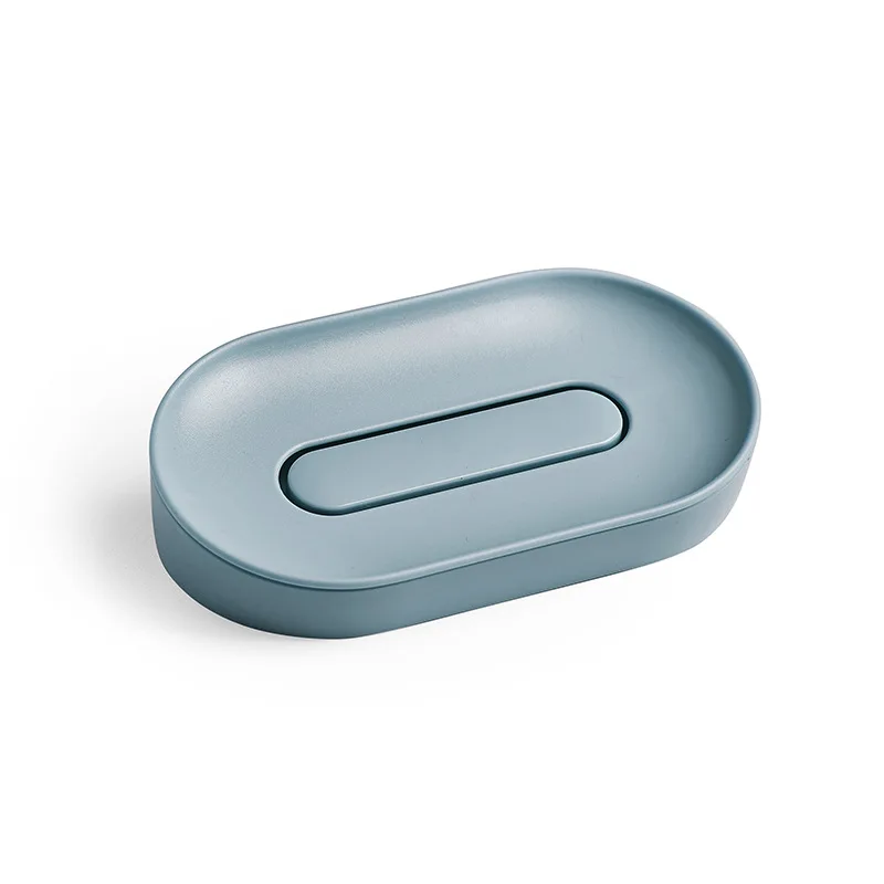 Bathroom Wall Mounted Plastic 6 Colors Easy Dry Soap Dish Holder Double Layer Soap Case Soap Box