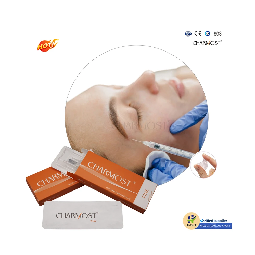 High Quality Charmost 2ml Cross-linked Hyaluronic Dermal Fillers for Face Anti Aging And Lip Nose