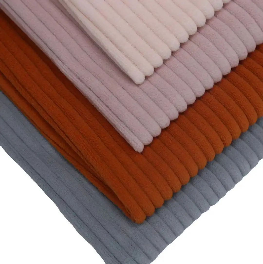 Hot selling corduroy fabric 100% Polyester/6 wale corduroy fabric