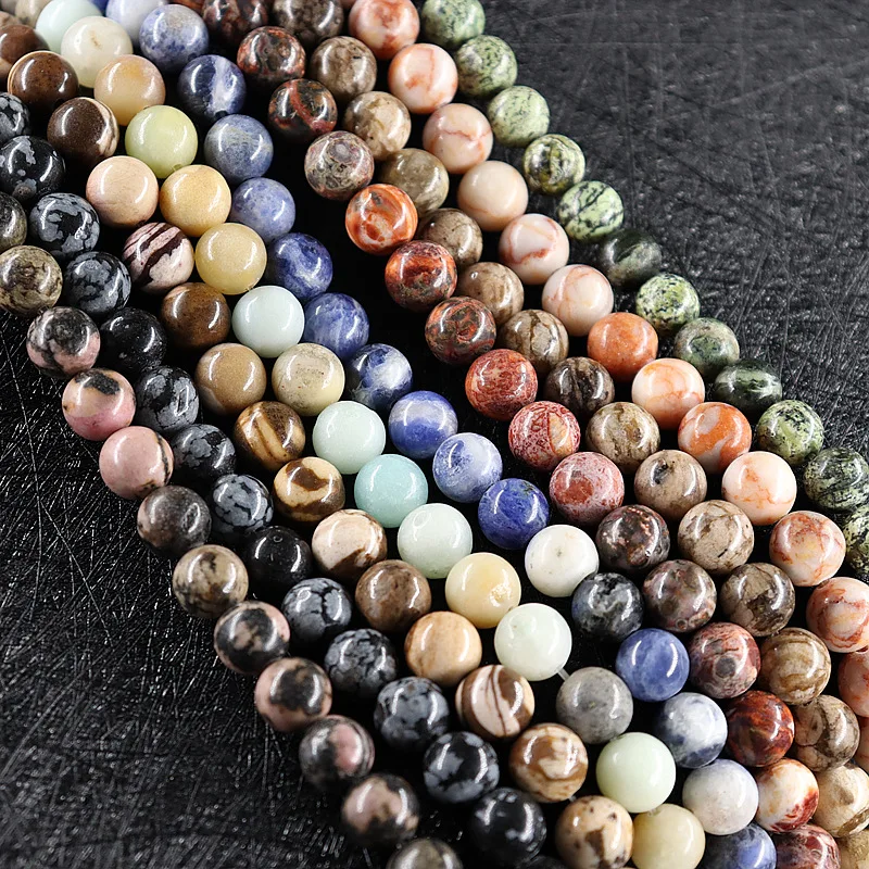 Factory Hot Sale Natural Gemstone Stone Beads Lapis African Pine Natural Precious Stone Beads Loose For Jewelry Making