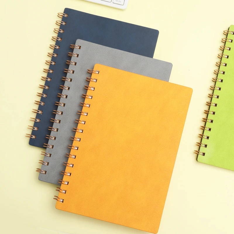 School Stationery Custom Logo A5 Gold Spiral Notebook