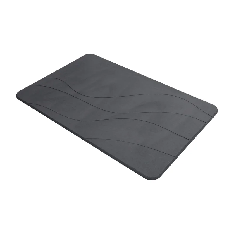 U-HOME Ice Home Plate Bathroom Mat Change Color Wash Basin Floor Stone Diatomite Bath Mat