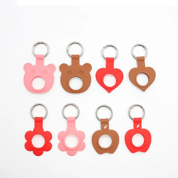 
 Новый силиконовый защитный чехол Air Tag креативный антипотерянный позиционер силиконовый защитный чехол с брелоком  