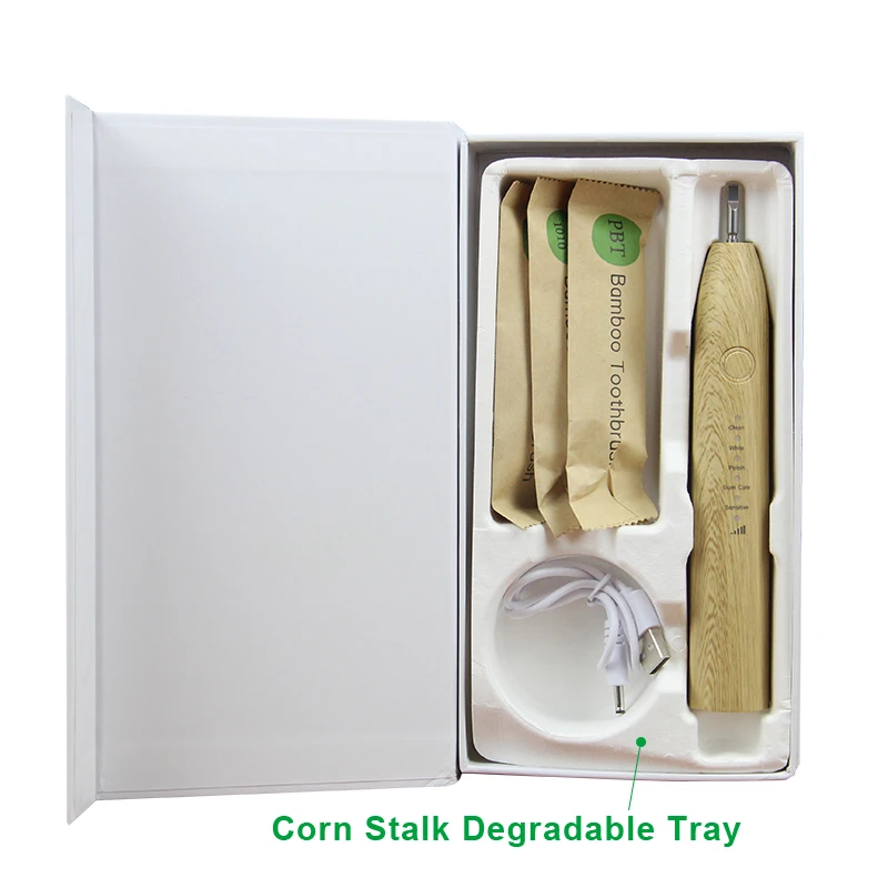 Одобренная CE Электрическая зубная щетка дорожная Экологически чистая бамбуковая