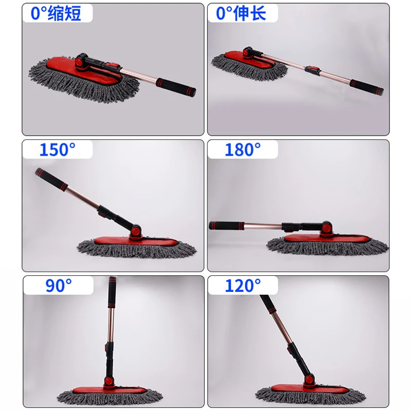 Car Duster Exterior Scratch Free Dust Brush with Extendable Telescoping Handle to Remove Dust Pollen