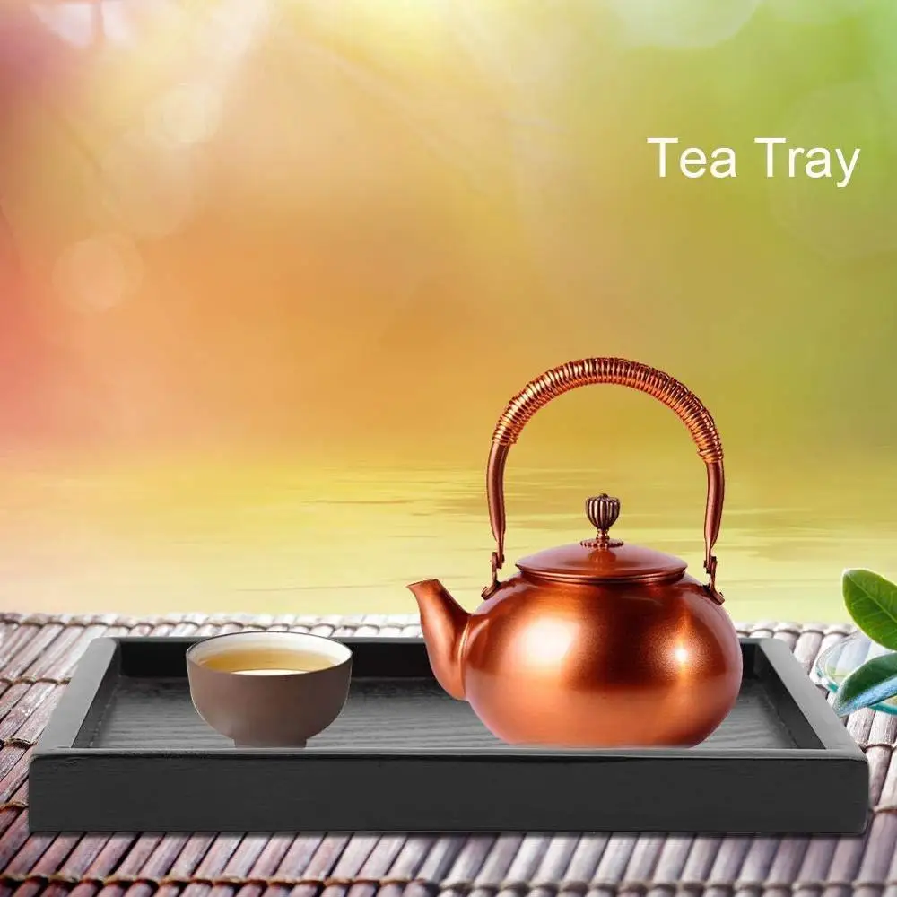 Country Rustic Wood Lacquerware Nesting Breakfast Food On Bed Serving Ottoman Trays For Tea Hotel Coffee Fruit Snack IBEI