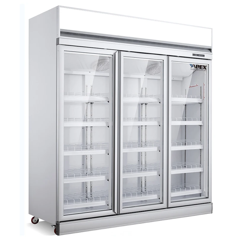 Bottom Mounted 950L Vertical Single Door Refrigerated Display Refrigerator Cooler
