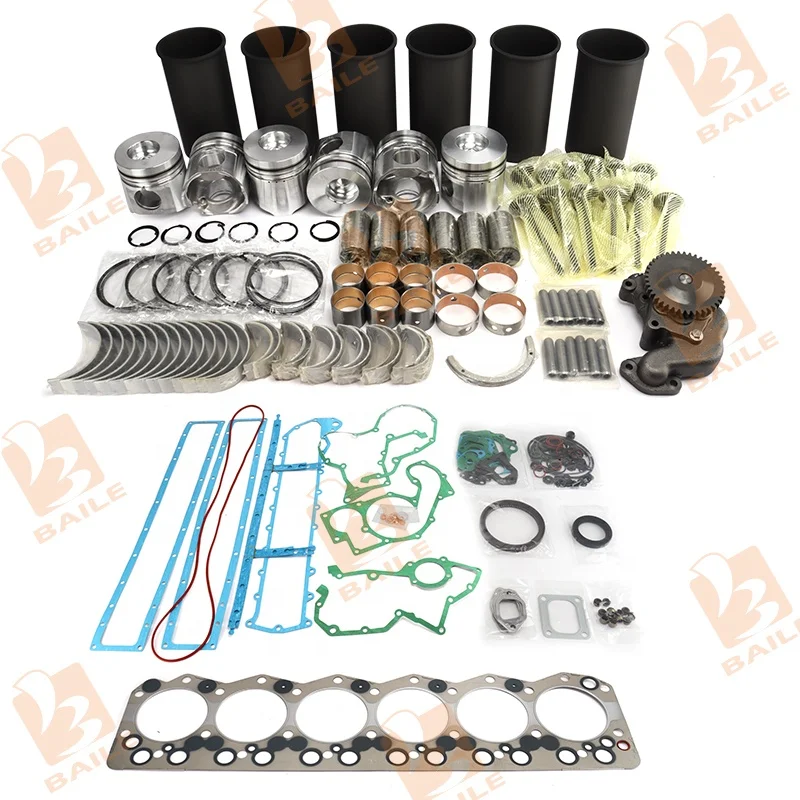 6D102 Engine Rebuild Kit 6D102 Overhaul Rebuild Kit Piston Ring Liner For KOMATSU 6D102 Diesel Engine Parts Complete Kit