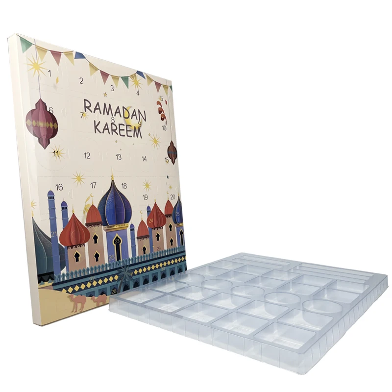 2024 Ramadan New Design Perforated Advent Calendar Empty Advent Calendar Beauty Wholesale 30 Days Advent Calendar Box Make Up