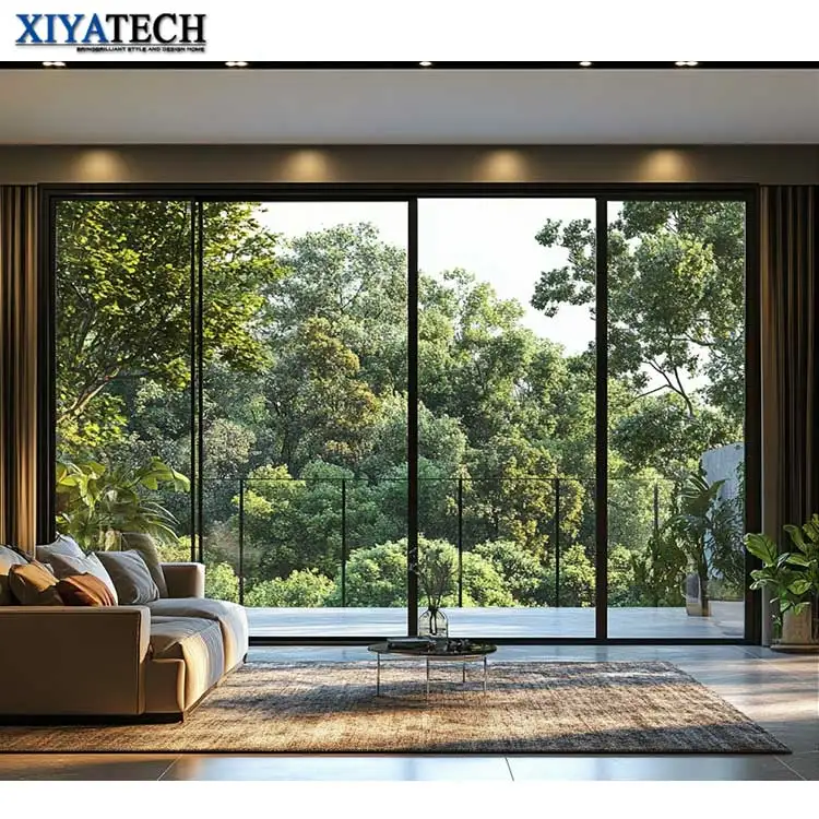 XIYATECH Aluminum Double Tempered Glazing Unitized Glass Curtain Wall System Waterproof Exterior Structural window Wall