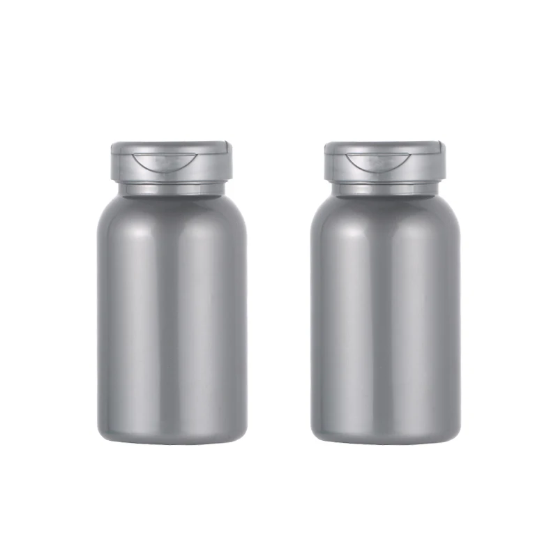 Wholesale Customization 80ml 120ml 200ml 225ml Empty PET Plastic health product bottles flip cover capsule/pill medicine bottles