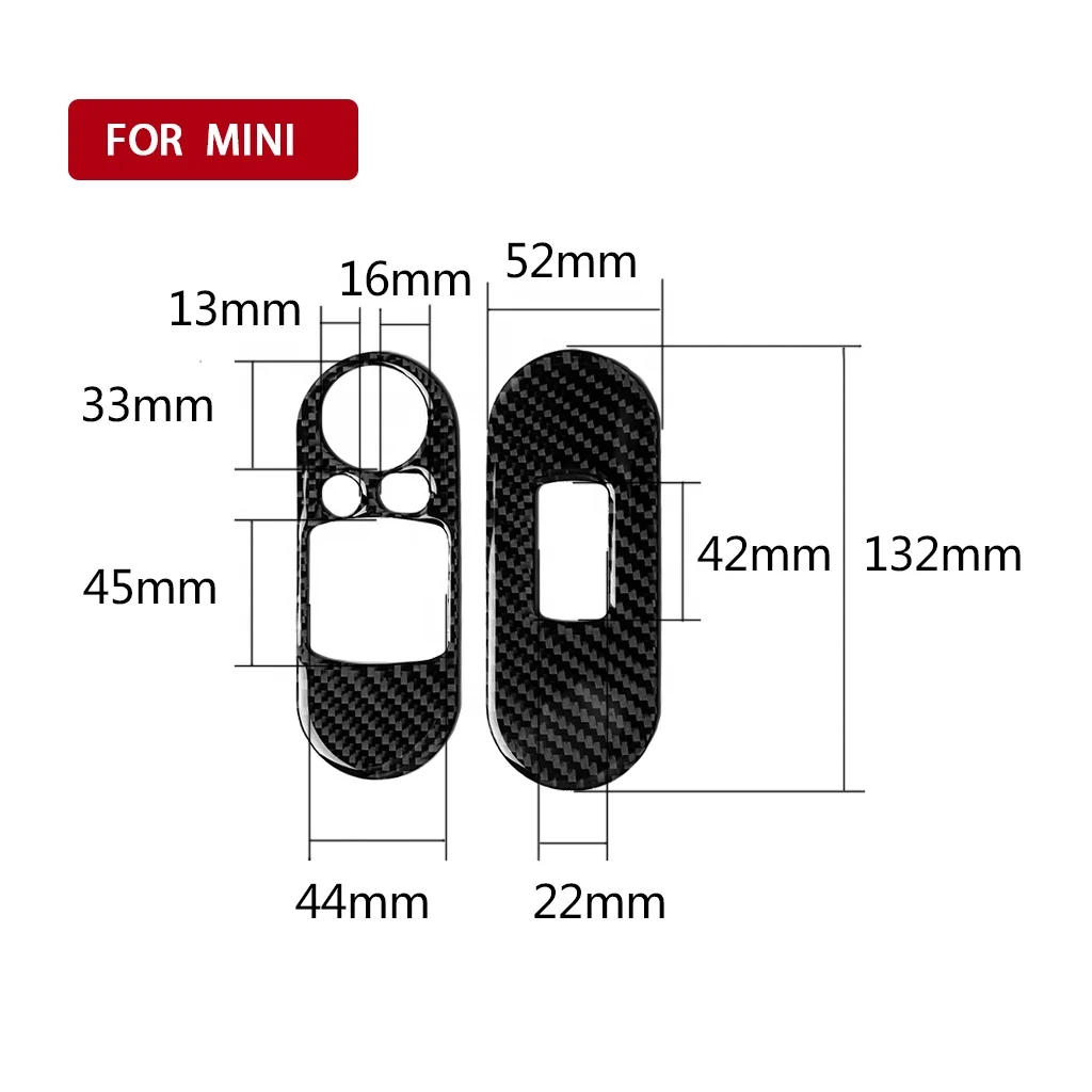Carbon Fiber Car Interior Window lift Panel Sticker Trim for bmw Mini COOPER F56 Accessory