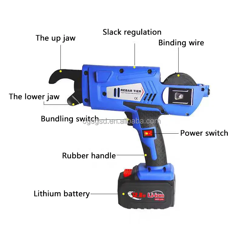 For Building Electric Automatic Concrete Iron Rebar Tying Tools Hand Steel Rebar Binding Lashed Machine