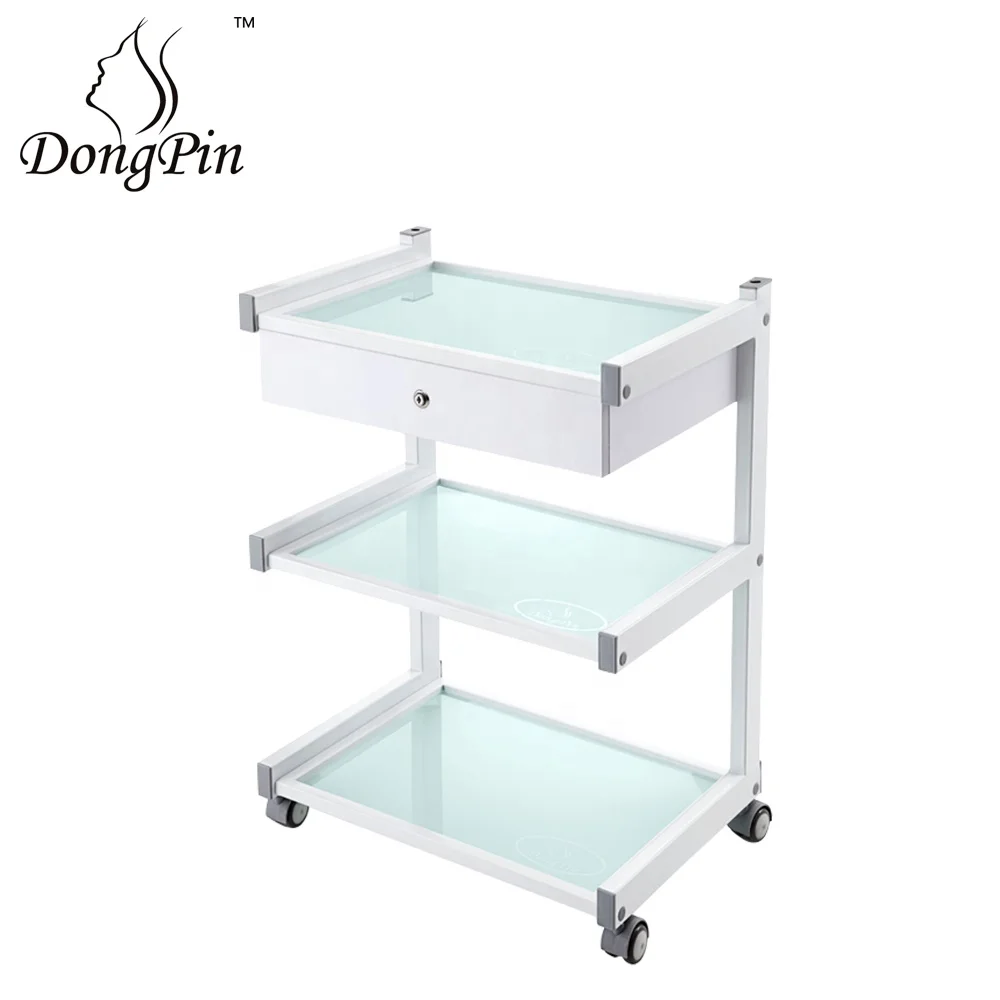 tool trolley cart beauty salon trolley with lamp holder