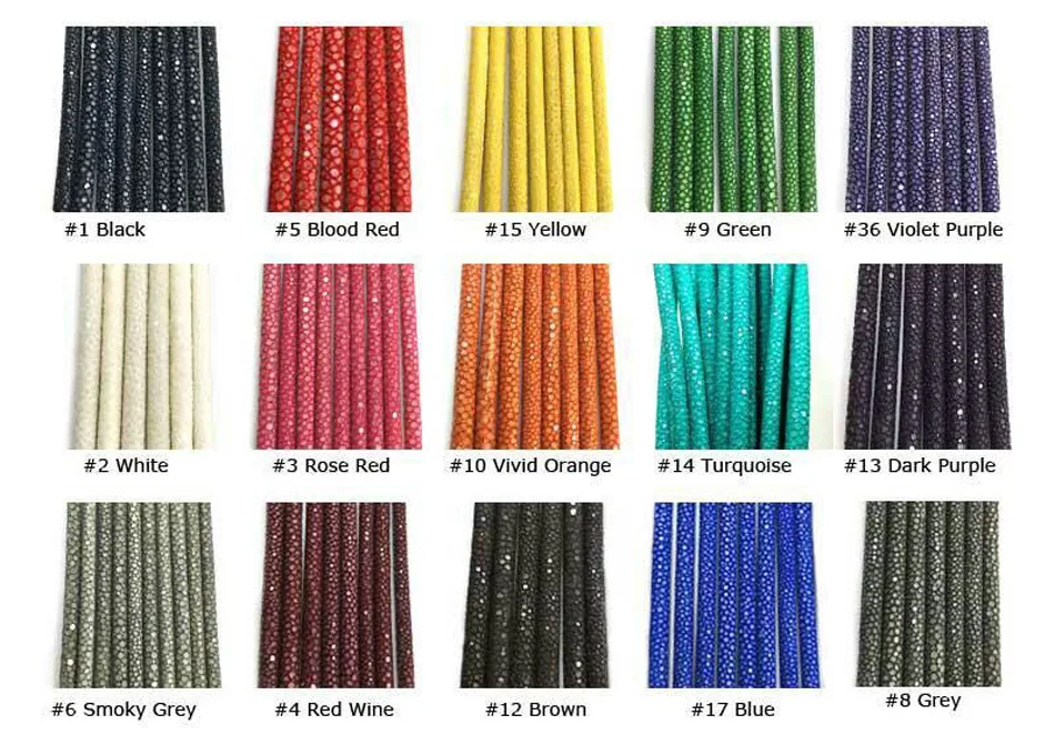 Colorful Python Bangle Stainless Steel Real Gold Stingray Leather Nail Bracelet