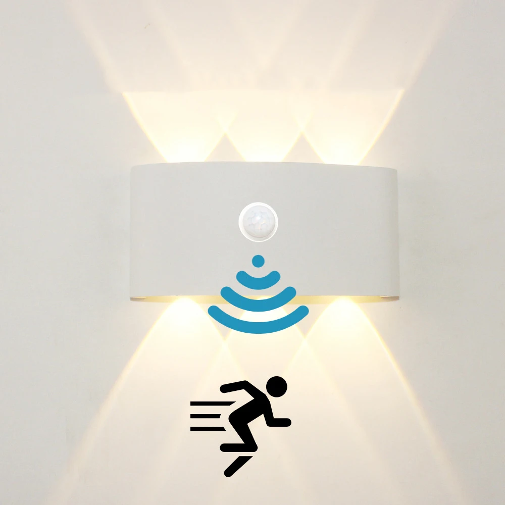 8w Sensor Wall Lamp Human Pir Motion Sensor Led Wall Light Smart ledWall Mount Sensor Light