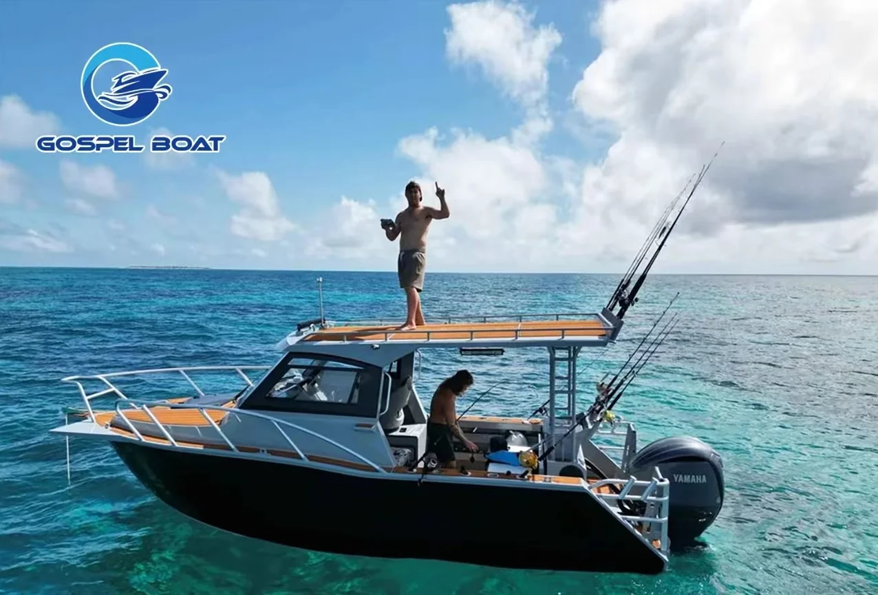 Евангелие лодки 25ft дешевая скоростная яхта крейсер океанские алюминиевые рыбацкие с прицепом