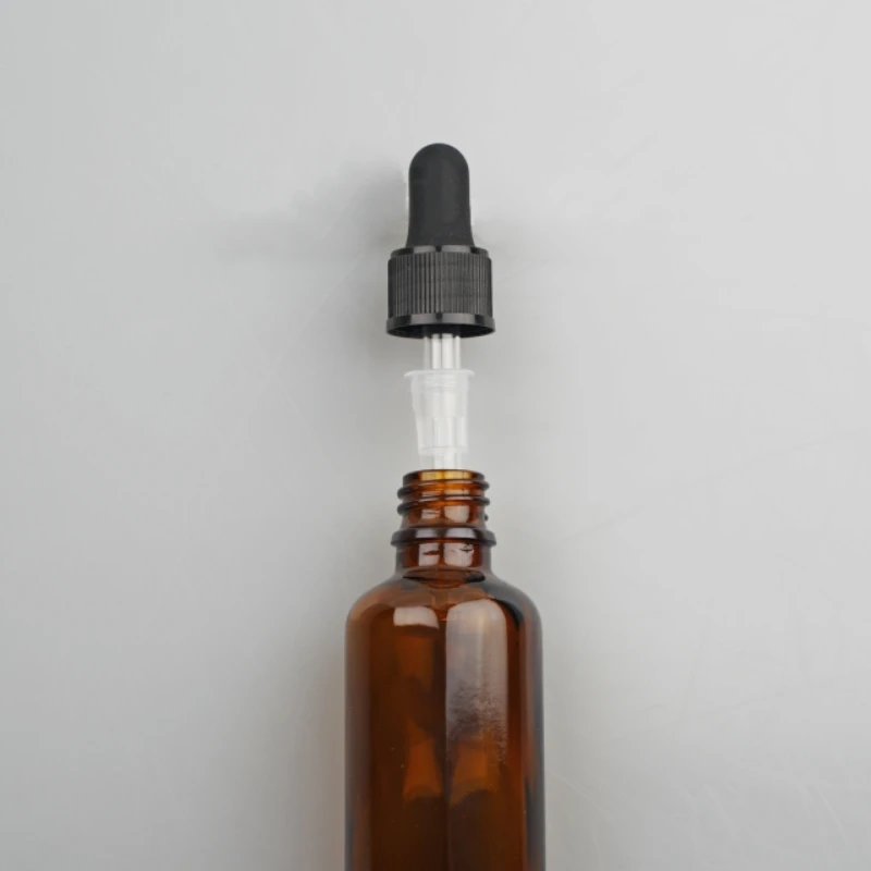 platic Wiper plug for 20mm plastic bottle dropper cap with dropper with amber bostom 30ml glass oil bottle