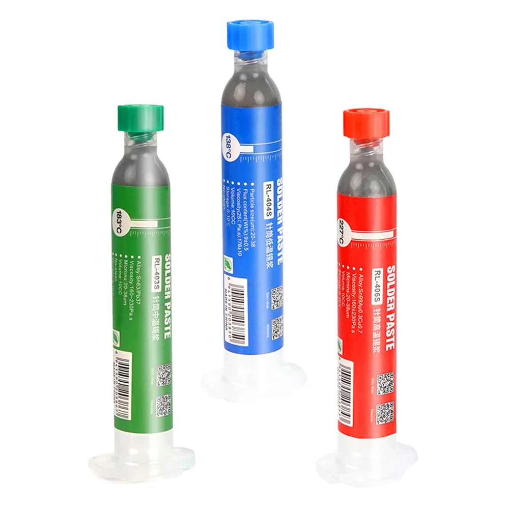 10CC Solder Paste Flux Relife RL 403S 404S 406S Low Medium High Temp 138C 183C 227C Welding Liquid Paste BGA Soldering Flux Tin