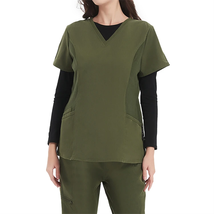 New Products Pregnant fashionable stretch doctor women nursing scrubs sets medical hospital uniforms set