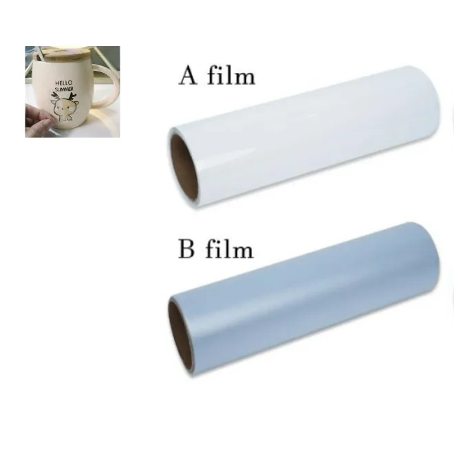 High Quality 30cmx 100m White Clear Roll UV Dtf AB Film for UV Dtf Printer Laminate Sticker