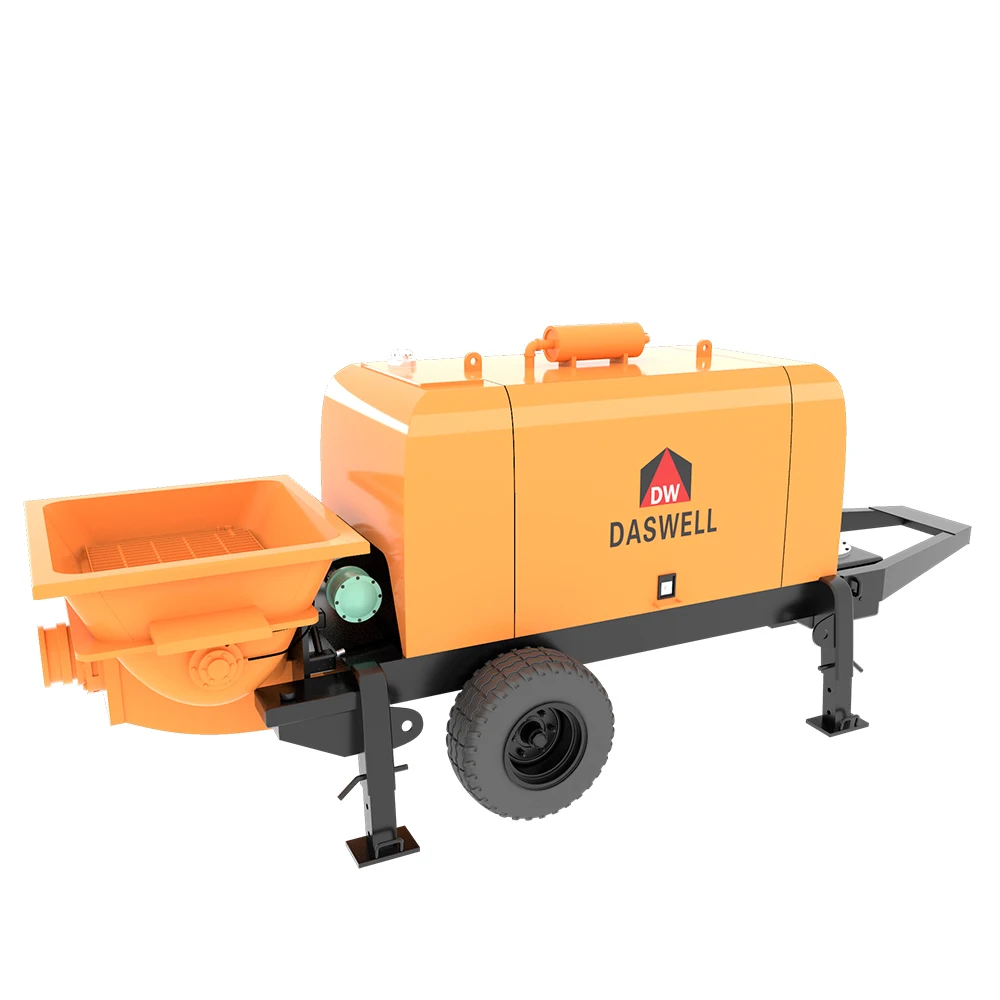 mobile cement mortar pump small diesel portable concrete pump for cement pumping