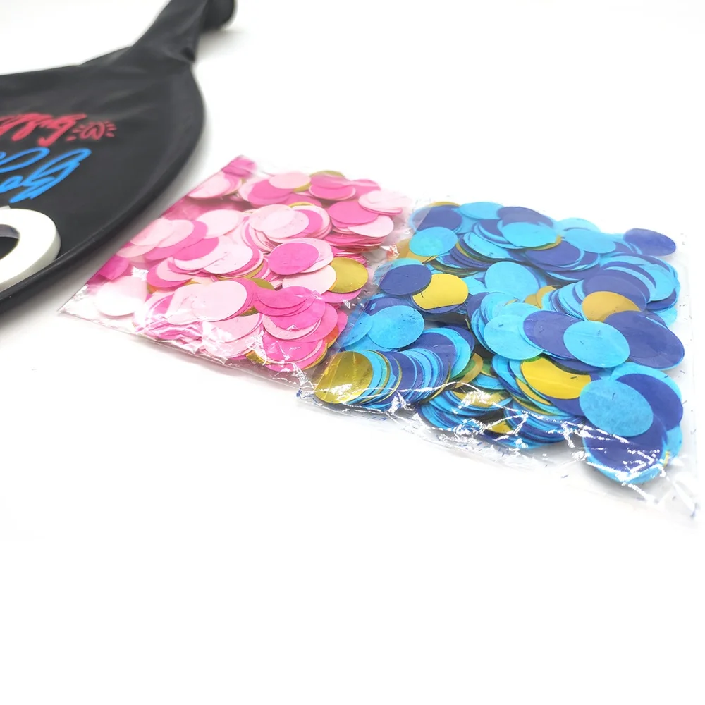 Hot sale party decorations supplies blue pink latex confetti balloon 36 inch girl or boy baby shower gender reveal party ballons